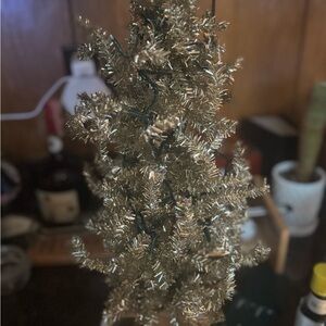 Mocha Brown Tinsel Christmas Tree